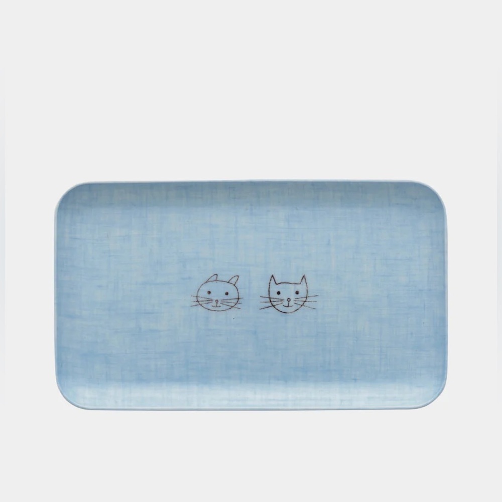 Fog Linen Work Tray Linen 100% Made in Japan Rectangle Serving Tray New
